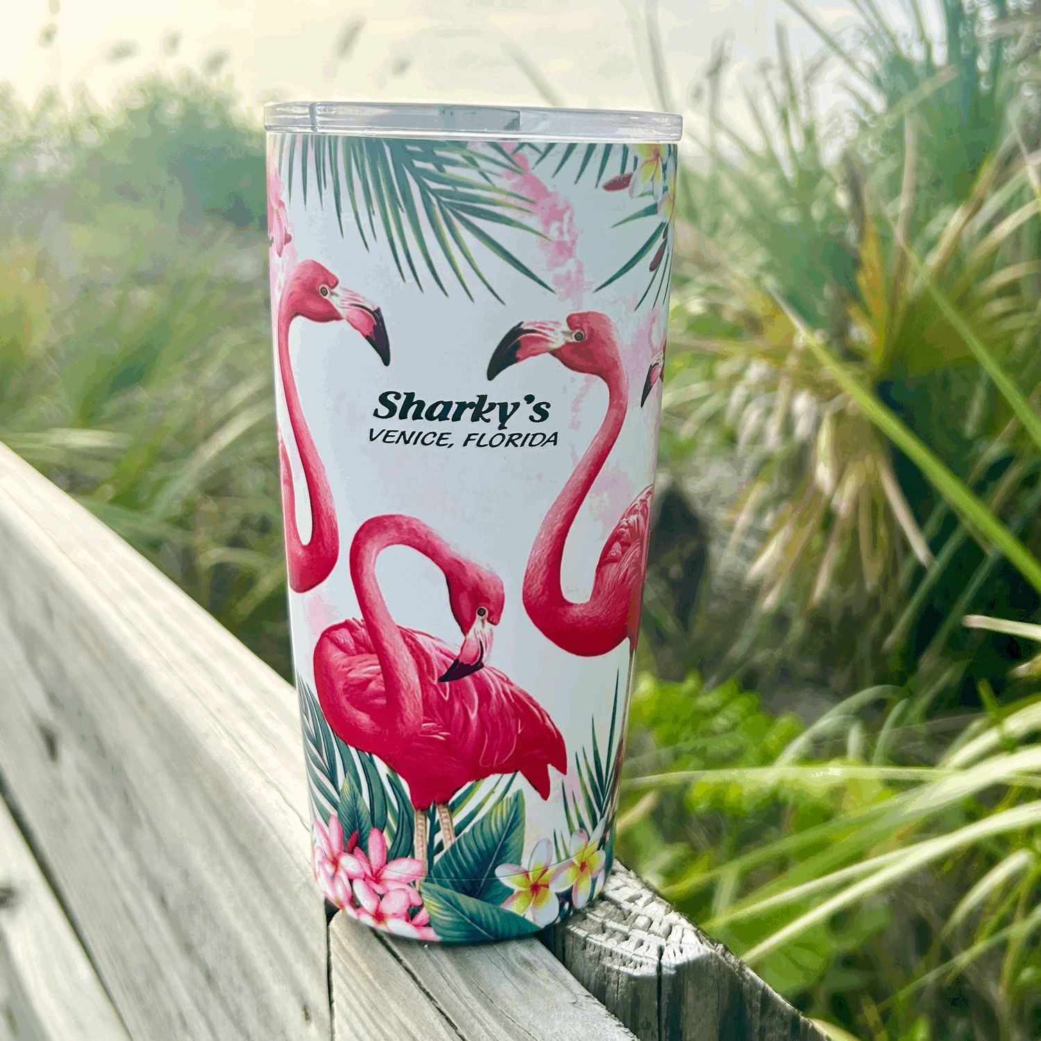 17oz Stainless Steel Tumbler-Flamingo