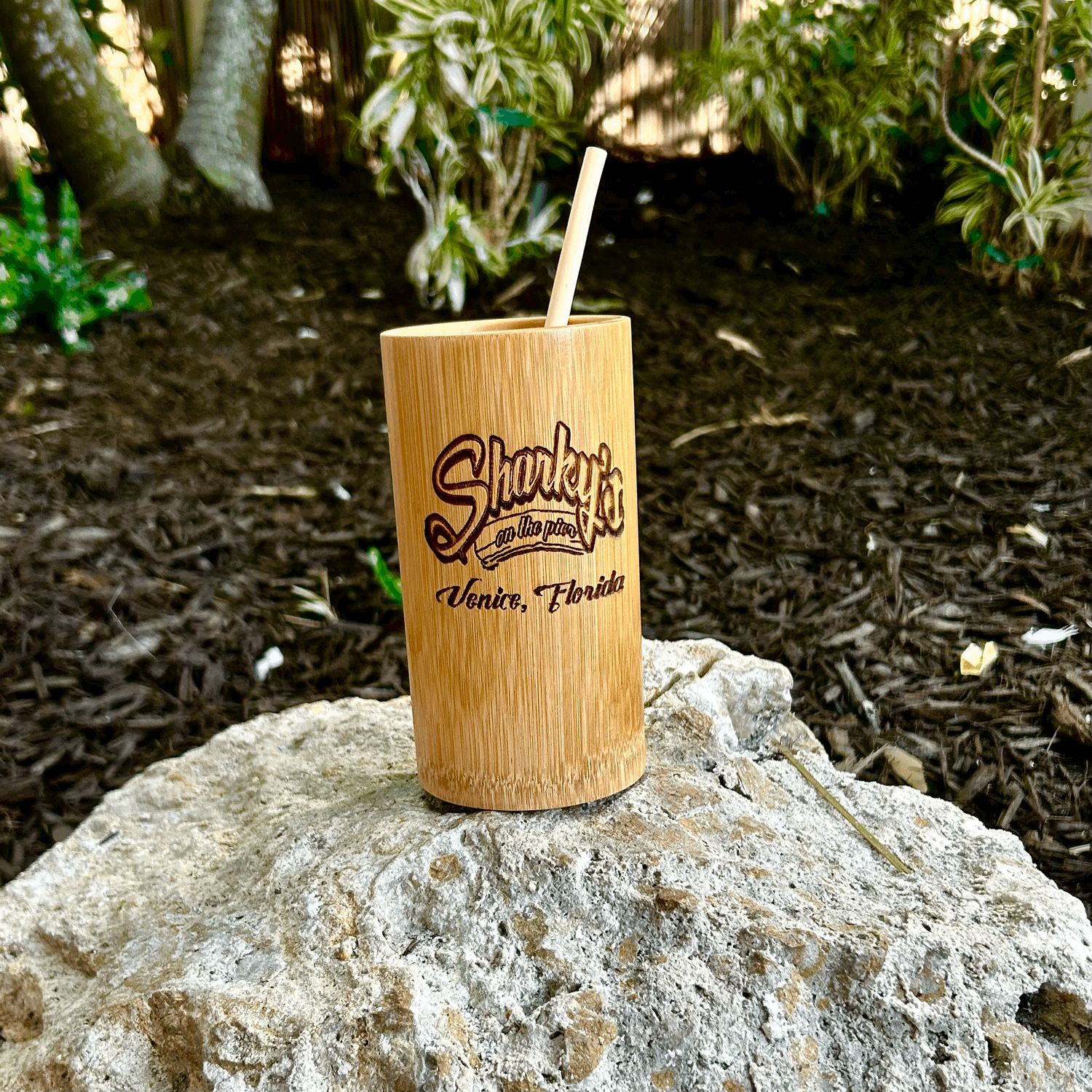 Bamboo Cup with Straw