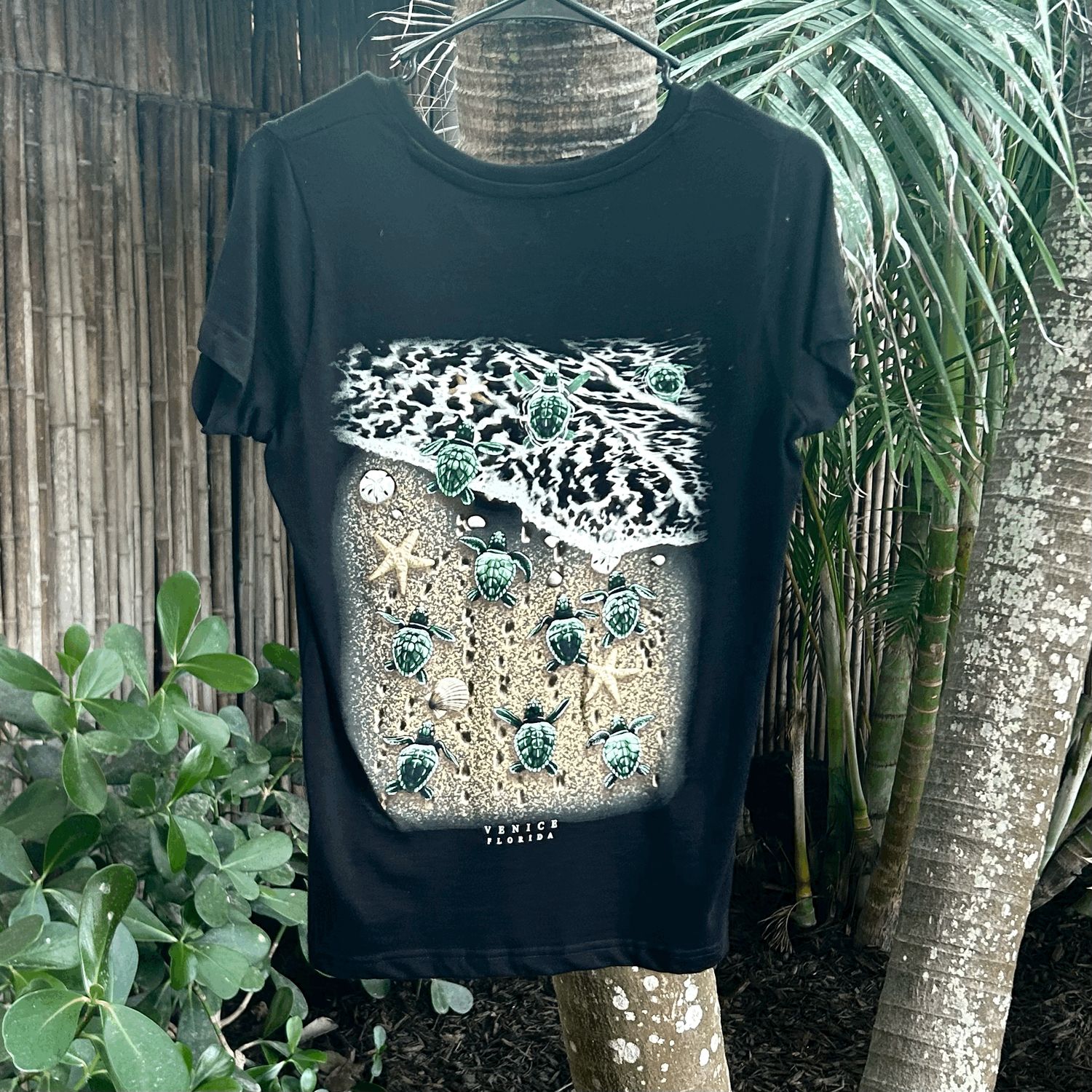 Ladies B Turtle V Neck T