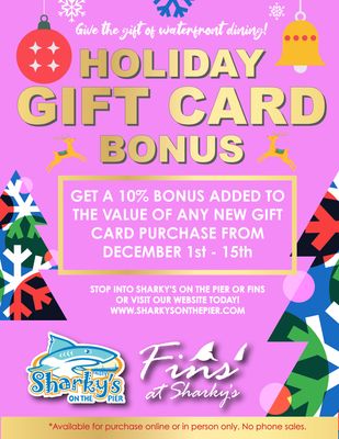 Holiday BONUS Gift Card: $175 Gift Card