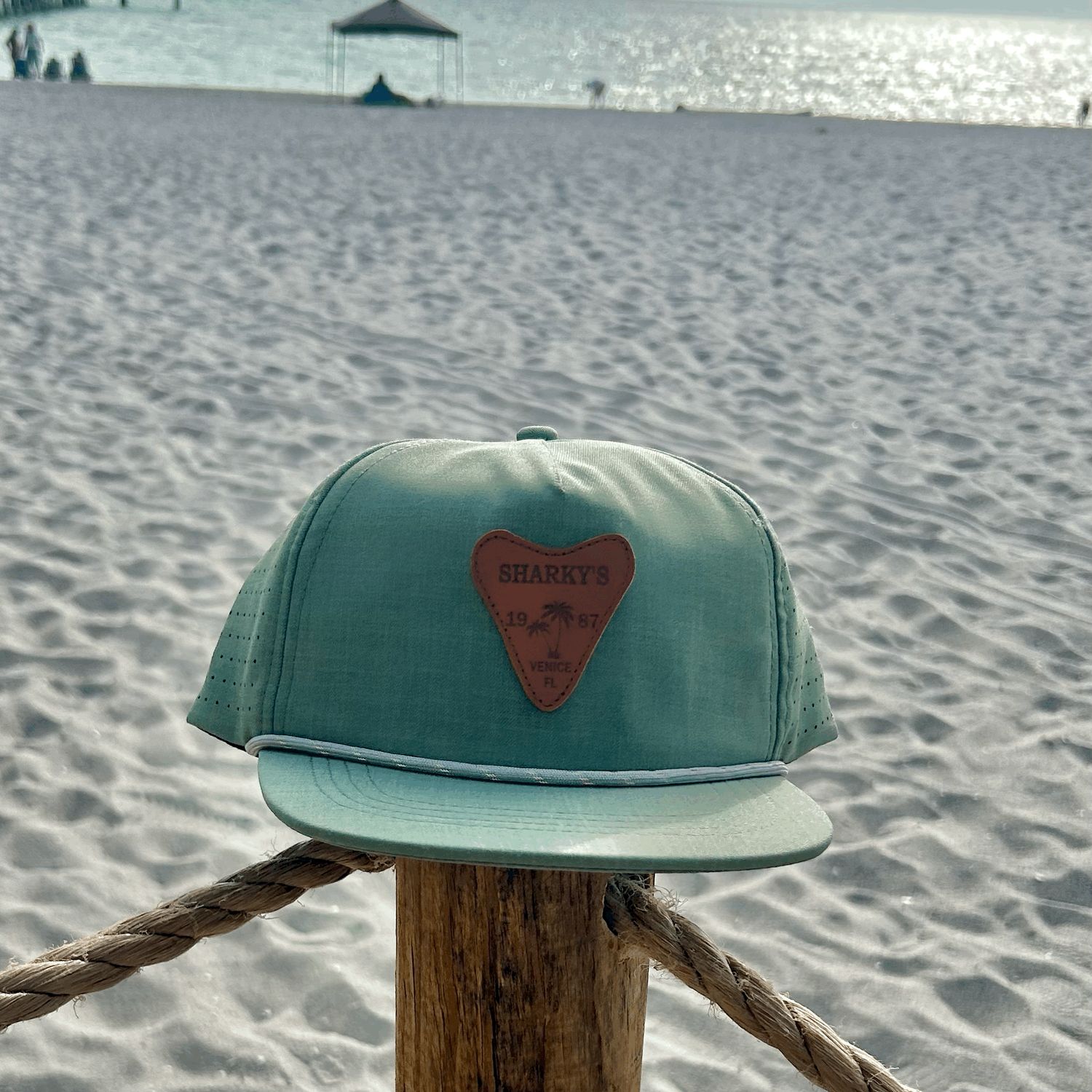Leather Patch Cap Green