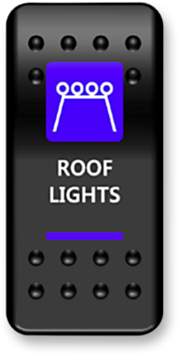 Moose Roof Light Switch Rocker Blue (2106-0416)