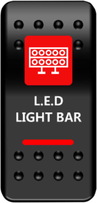 Moose Lightbar Switch Rocker Red (2106-0446)