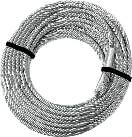 KFI Steel Winch Cable 2500-3500lb Replacement 3/16&quot; x 45.9&#39; (ATV-CBL-3K, 30-0072)