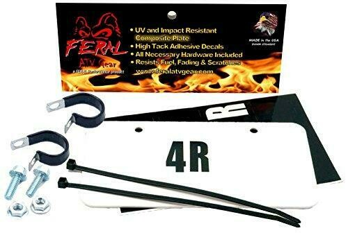 Feral ATV/UTV License Plate Kit White Composite (04202W)