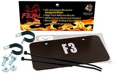 Feral ATV/UTV License Plate Kit Black Composite (04202B)