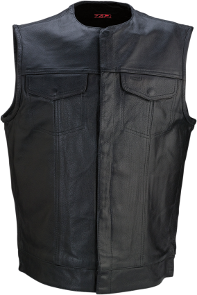 Z1R Motorcycle Vest Black Leather 338 2XLarge (2830-0358)