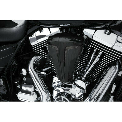 Ciro Cipher Black Carbon Air Cleaner Kit, 08-17 Harley Touring (35102, 1010-1872)
