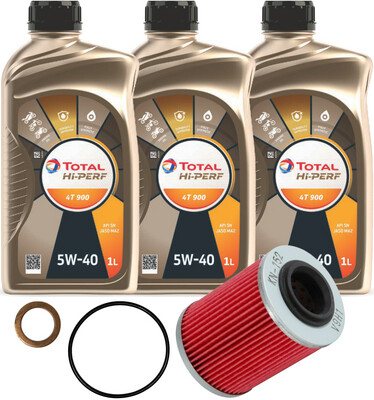 CFMOTO 5W-40 Oil Change Kit CFORCE/ZFORCE/UFORCE Full Synthetic Total Hi-Perf w/O-Ring, Filter, Washer