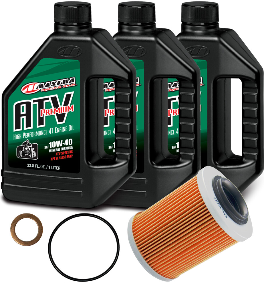 CFMOTO CFORCE/ZFORCE/UFORCE Oil Change Kit 10W-40 Maxima w/O-Ring, Filter,  Washer, Mineral