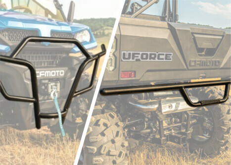 CFMOTO UFORCE 1000 Front & Rear Bumpers, OEM (5HY-801100-1000, 5HY-801200-1000)