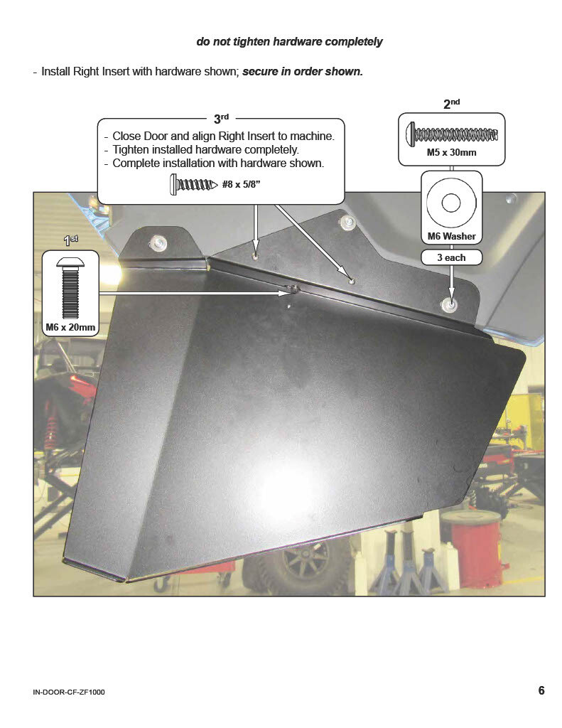 CFMOTO ZForce Lower Door Inserts Aluminum 800/1000, SuperATV (DOOR