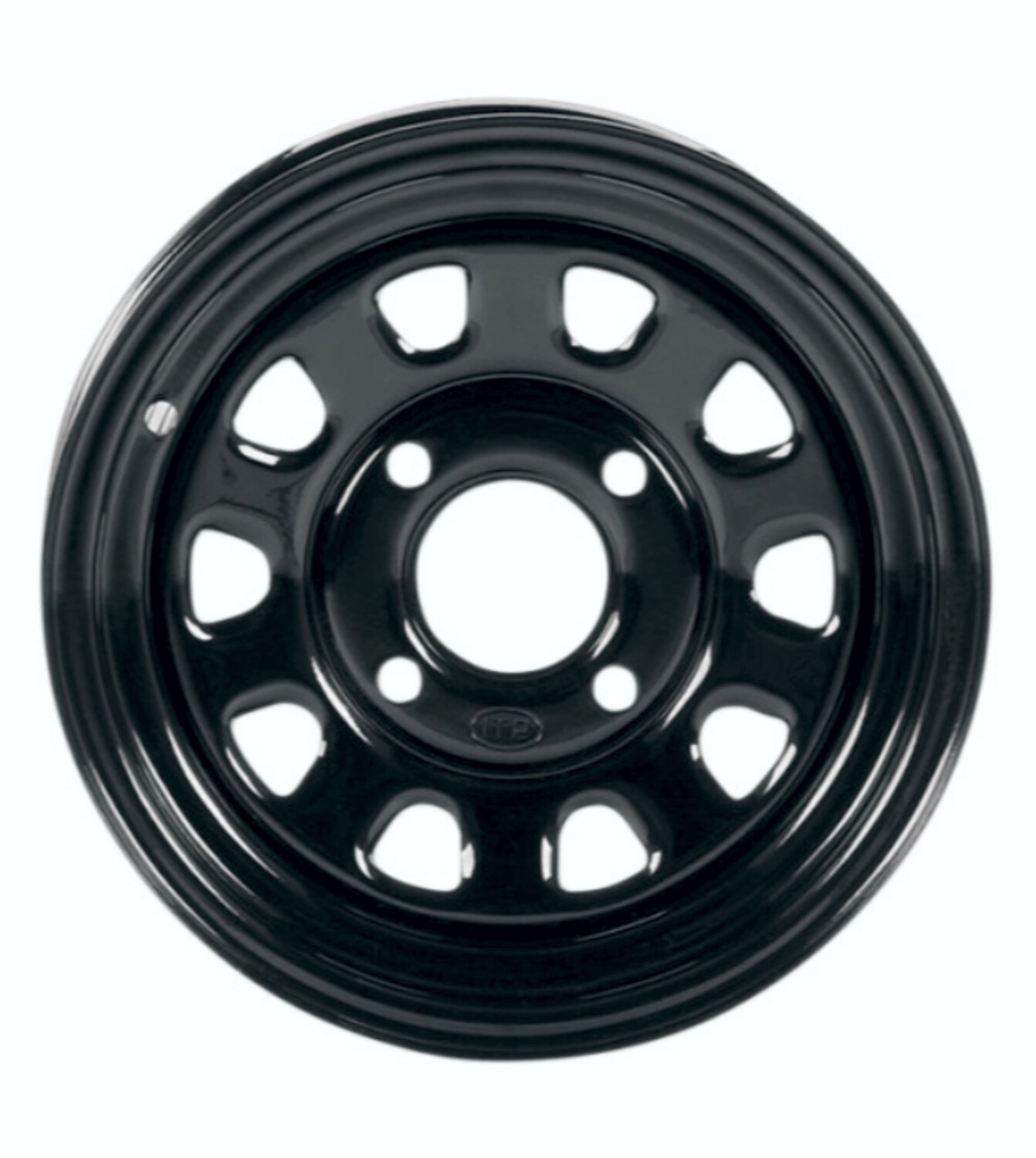 ITP Delta 14x7 - 4/110 5+2 Offset Black Steel Wheel (1425553014B)