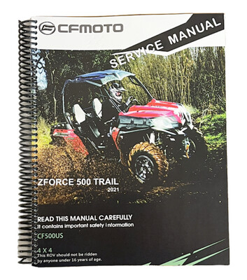 CFMOTO ZFORCE 500 Trail Service Manual 2021, OEM (SM-ZF500TR2021-V3)