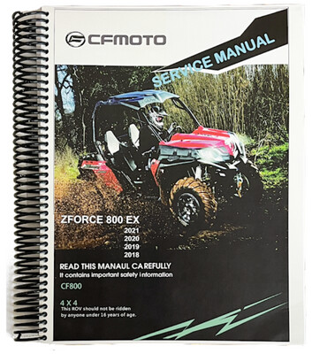 CFMOTO ZFORCE 800 EX Service Manual 2018-2021, OEM (SM-ZF800EX2018-21-V2)
