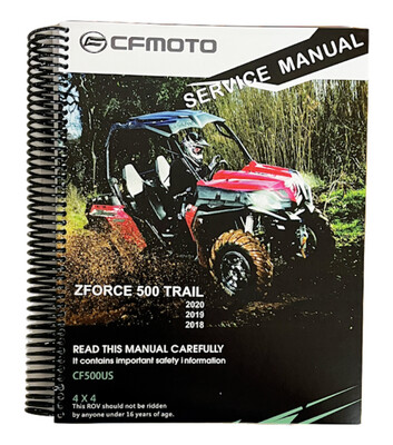 CFMOTO ZFORCE 500 Trail Service Manual 2018-2020, OEM (SM-ZF500TR2018-20-V2)