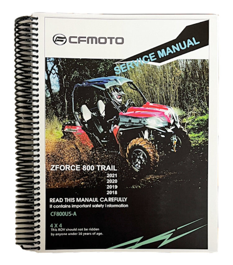 CFMOTO ZFORCE 800 Trail Service Manual 2018-2021, OEM (SM-ZF800TR2018-21-V2)