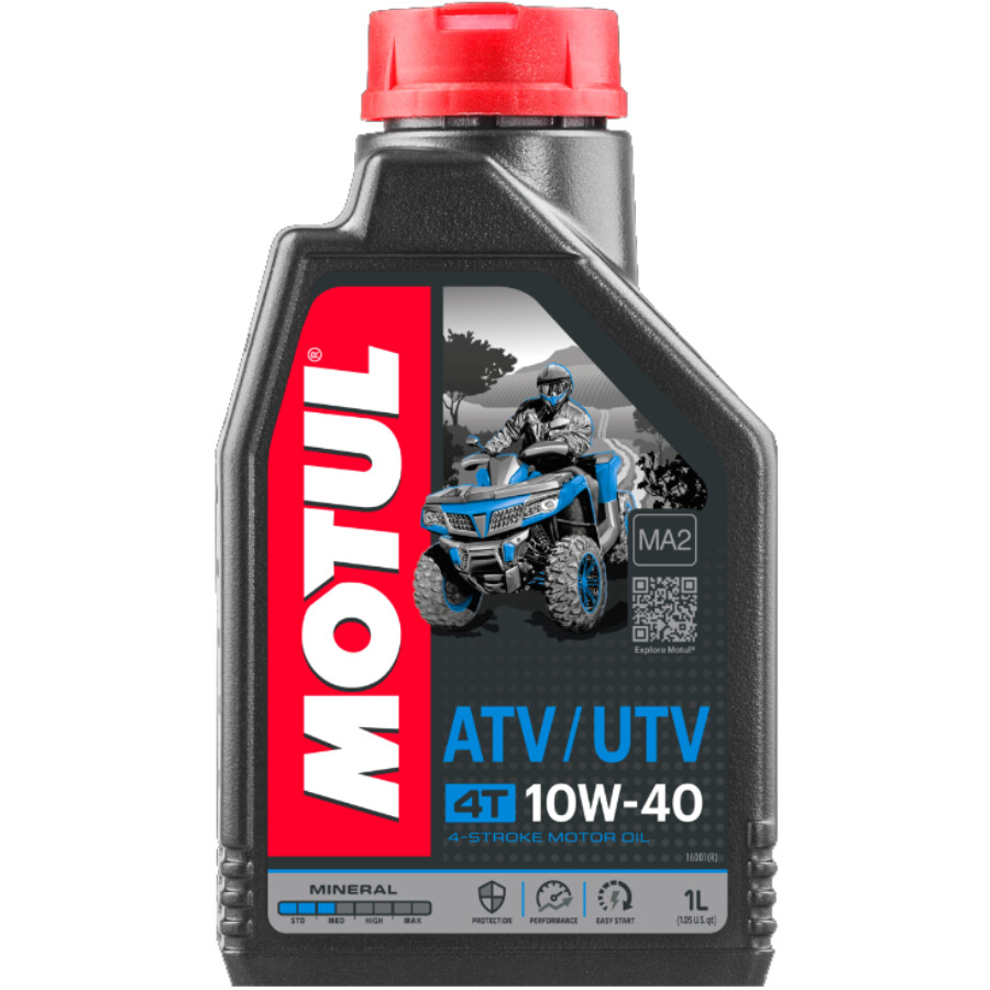 10W-40 Motul ATV-UTV Mineral 4T Engine Oil Liter (105878, 3601-0630)