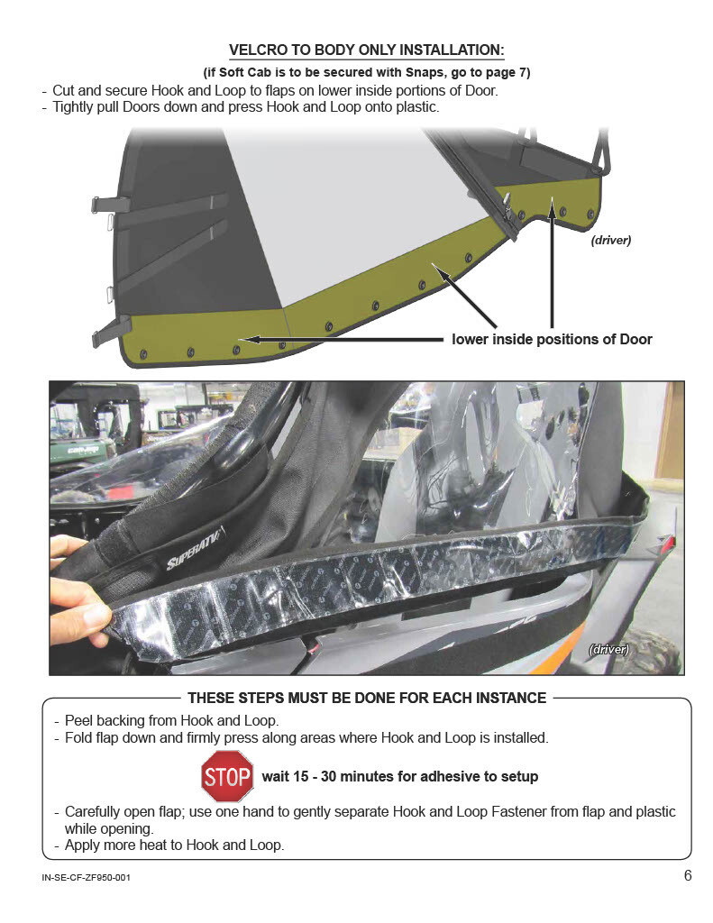 CFMOTO Zforce 950 Soft Upper Doors Enclosure, SuperATV (SE-CF