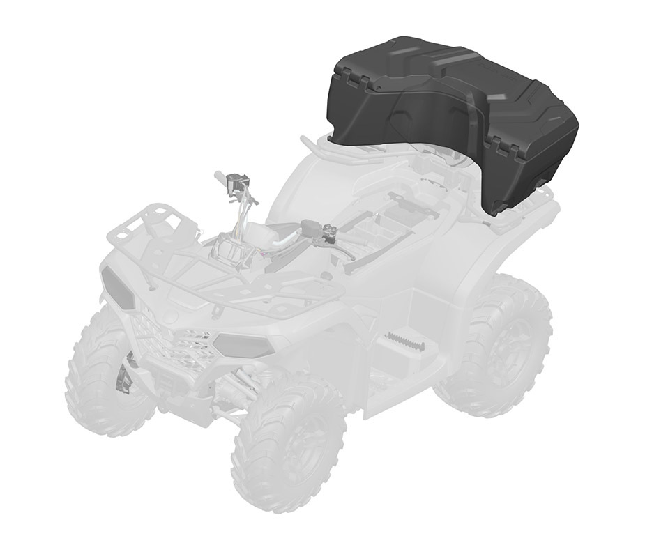 Box Coffre Quad ATV Cargo 8030 Grand coffre pour 3 casques : :  Auto et moto
