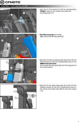 UFORCE 1000 Half Doors Left & Right, CFMOTO OEM (5HYV-807500-1000)