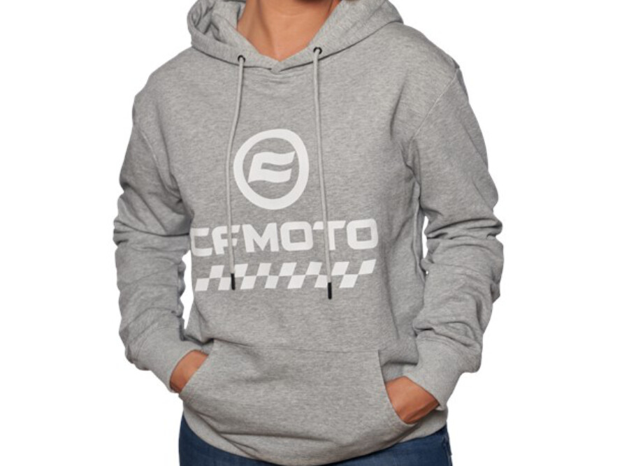 CFMOTO Logo Hoodie Sweatshirt, Grey