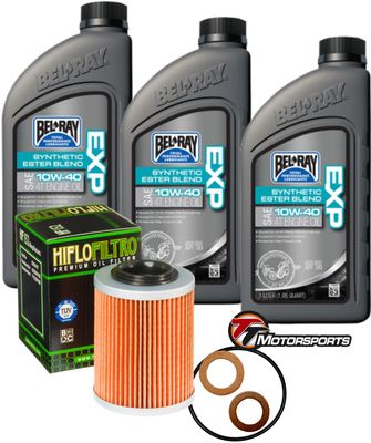 CFMOTO CFORCE/ZFORCE/UFORCE Oil Change Kit Synthetic Blend 10W-40 Bel-Ray w/O-Ring, Filter, Washer