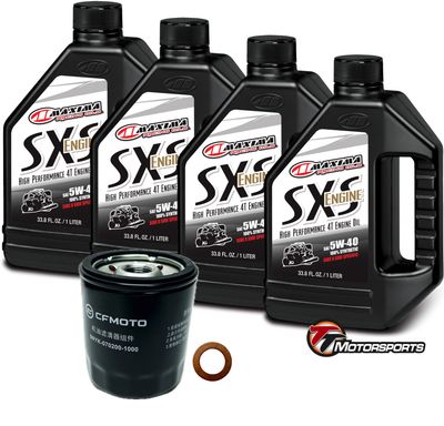 UFORCE U10 Pro CFMOTO 5W-40 SXS Oil Change Kit Maxima Full Synthetic w/Filter, Washer