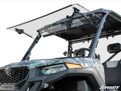 CFMOTO UFORCE 600 Scratch Resistant Flip Windshield, SuperATV (FWS-CF-UF600)