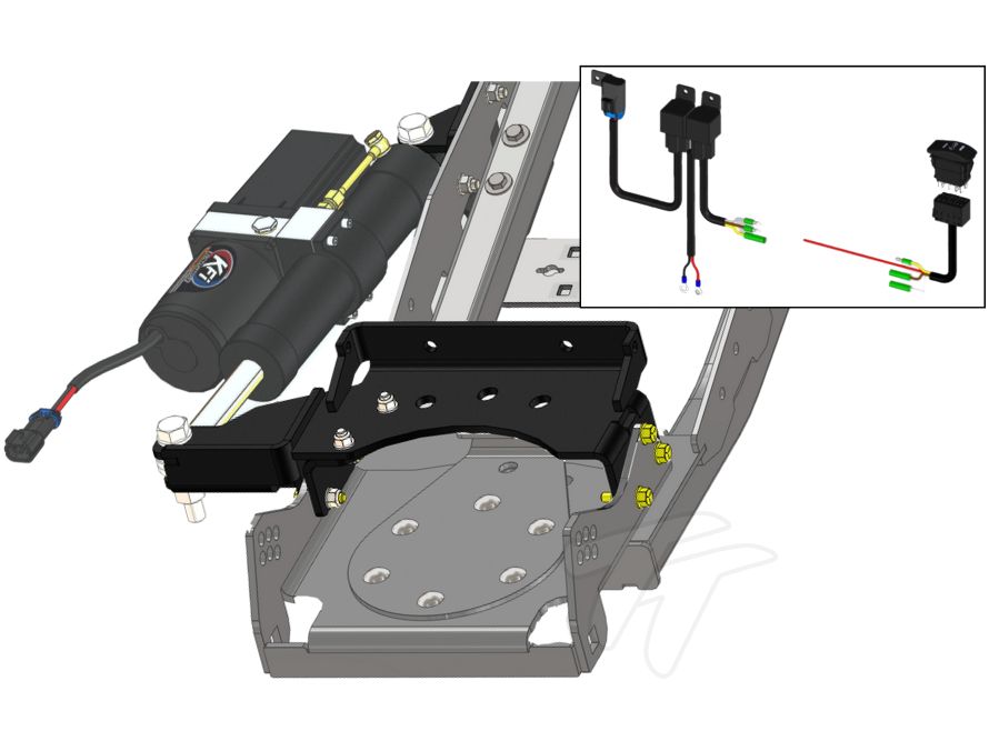 KFI UTV Snow Plow Hydraulic Blade Angle Actuator Kit