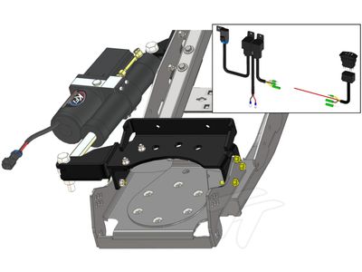KFI UTV Snow Plow Hydraulic Blade Angle Actuator Kit