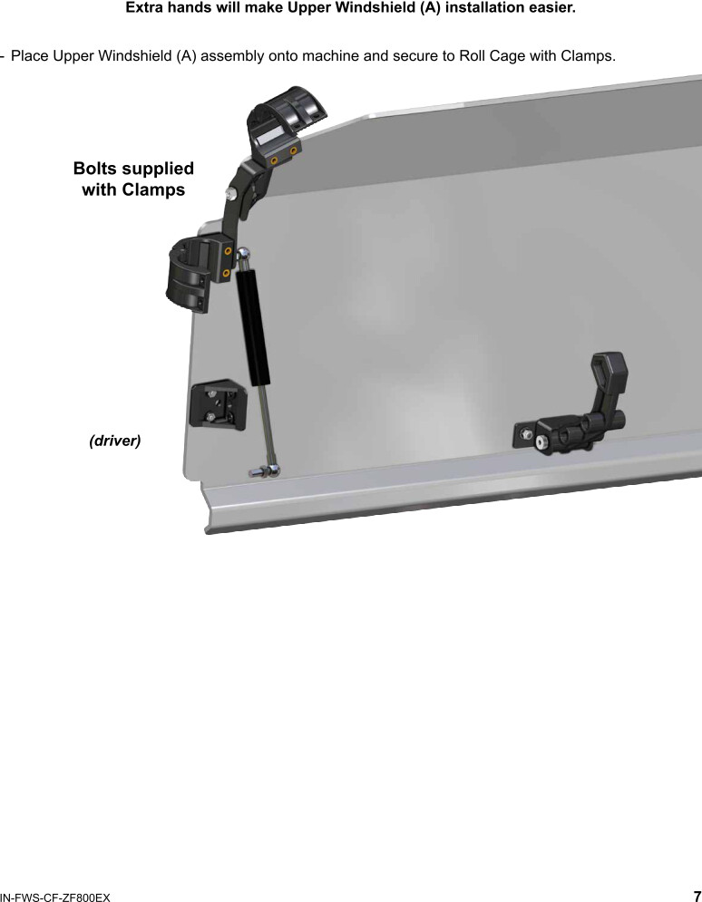 CFMOTO Zforce Scratch Resistant Flip Windshield 500/800/1000