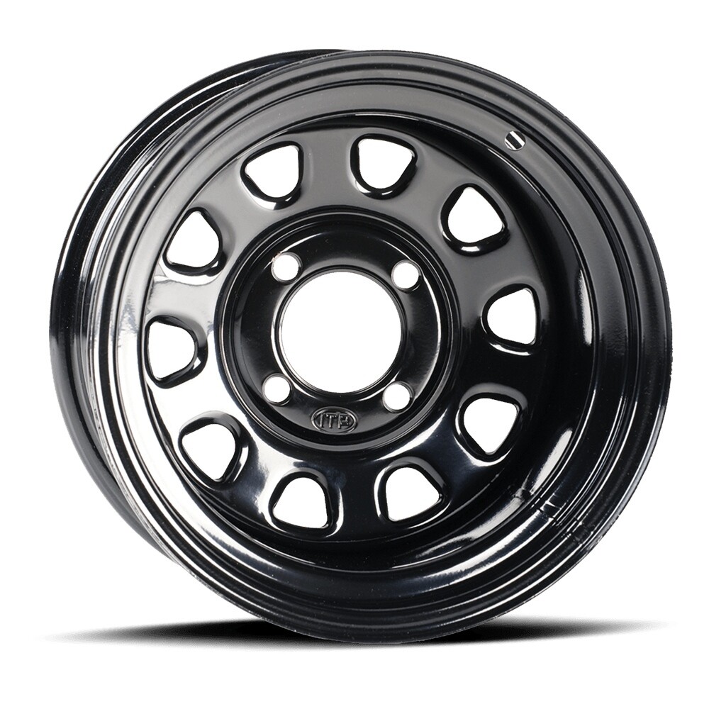 ITP Delta 14x7 - 4/110 5+2 Offset Black Steel Wheel (1425553014B)