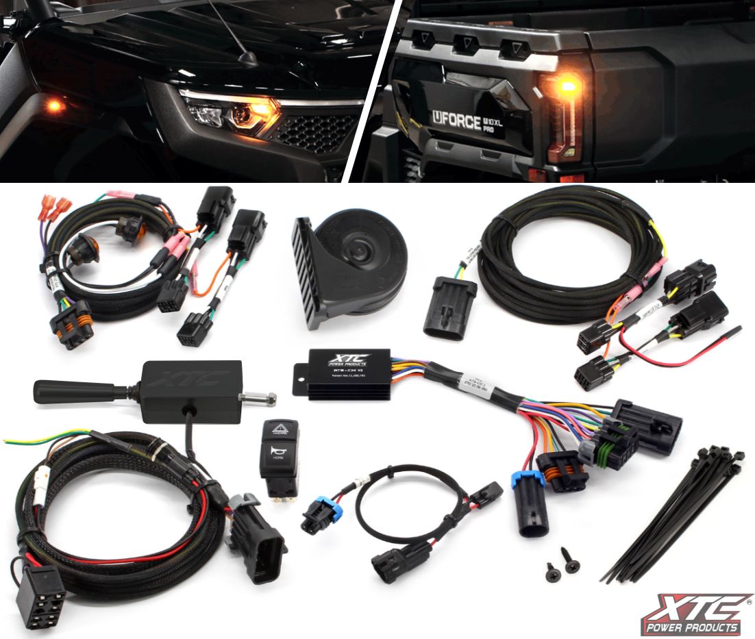 CFMOTO UFORCE U10 Pro Turn Signal Kit w/Lever &amp; Horn, XTC (ATS-L-CFM-U10-BLK)