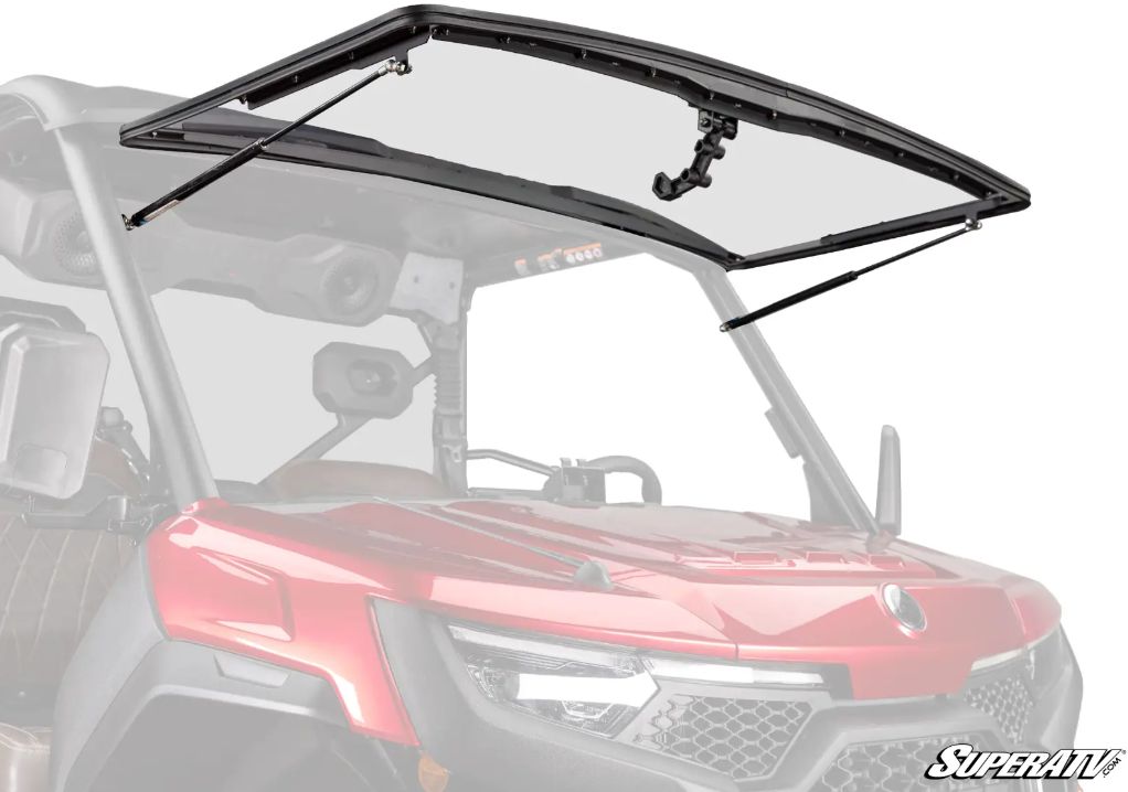 CFMOTO UFORCE U10 Pro Scratch Resistant Flip Windshield, SuperATV (FWS-CF-U10-70)