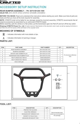 CFMOTO Z10 Rear Bumper OEM | 5DYV-801200-1001