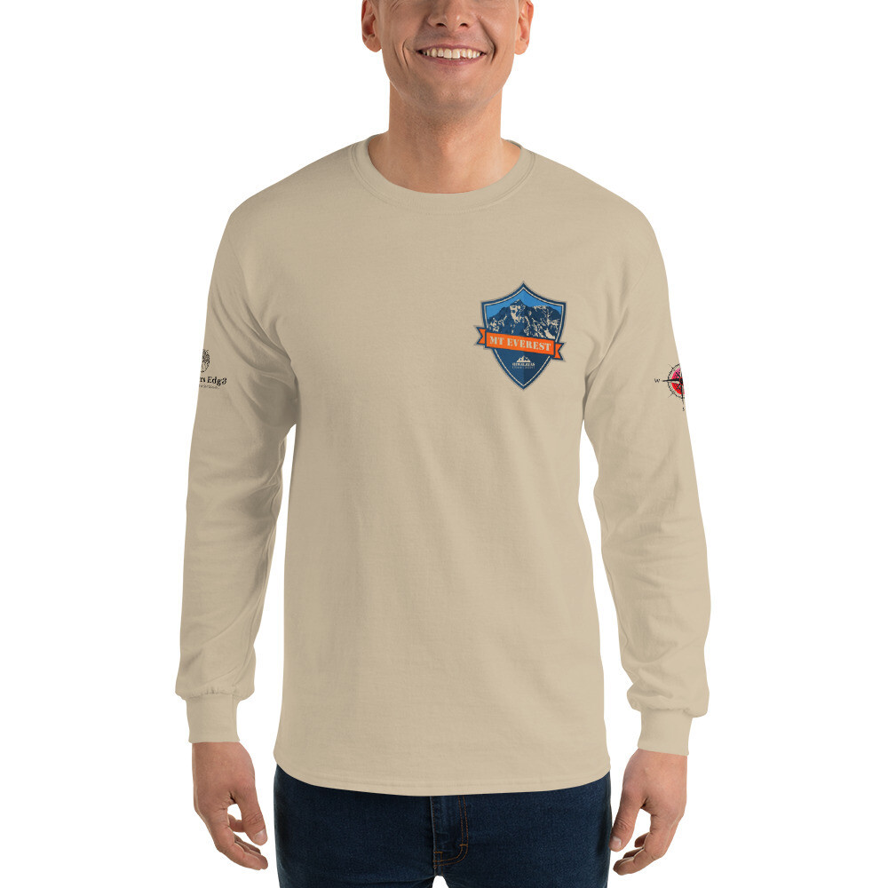 Mountain climber, MT. Everest, Red compass, T3, Long Sleeve Shirt