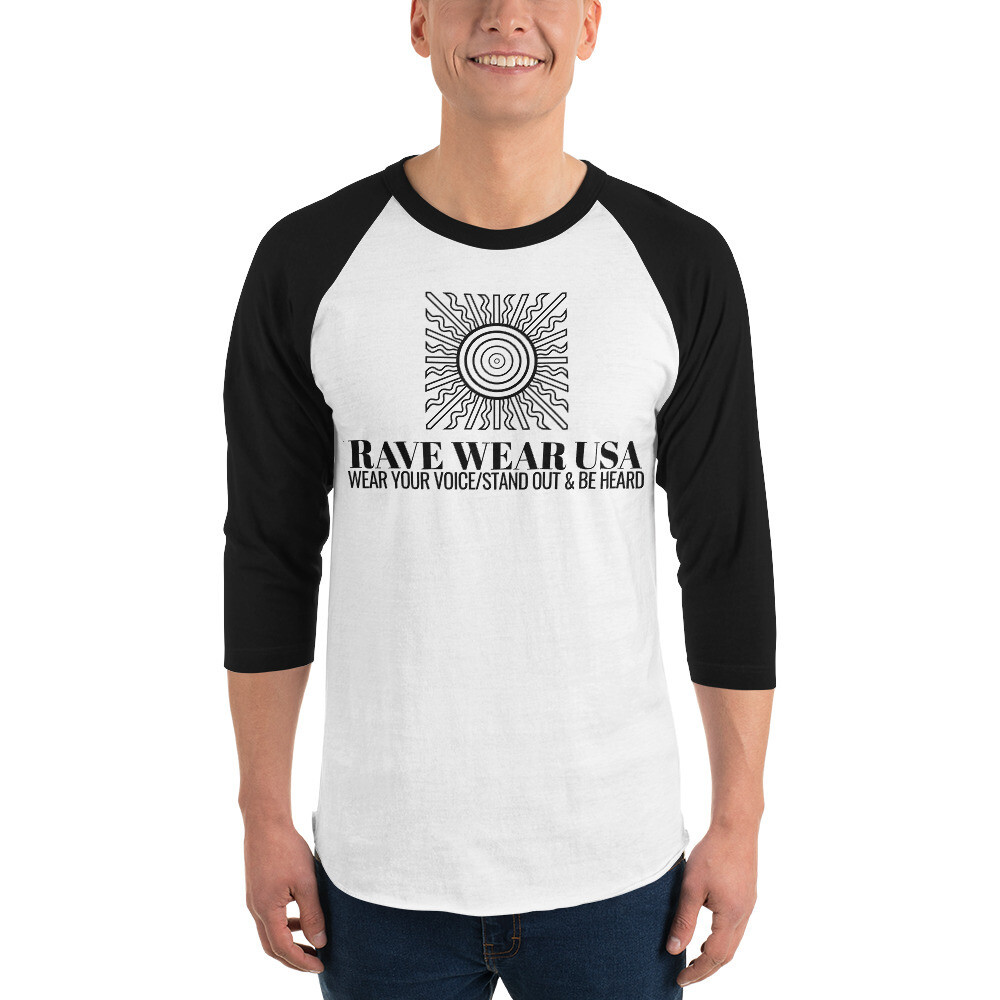 RAVE WEAR USA, 3/4 sleeve raglan shirt