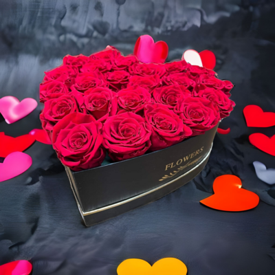 Forever Rose Heart Box
