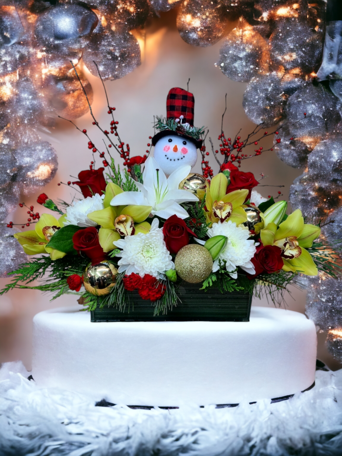 Playful Long rectangular Christmas Centerpiece