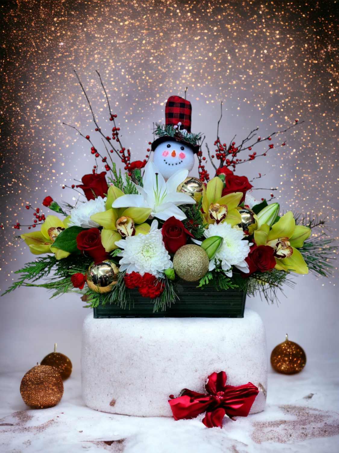 Playful Long rectangular Christmas Centerpiece