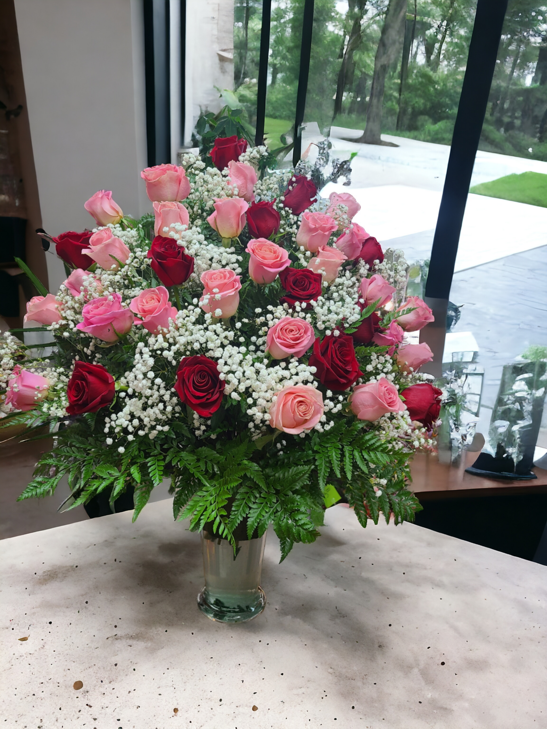 3 Dozen Roses Pink And Red Roses