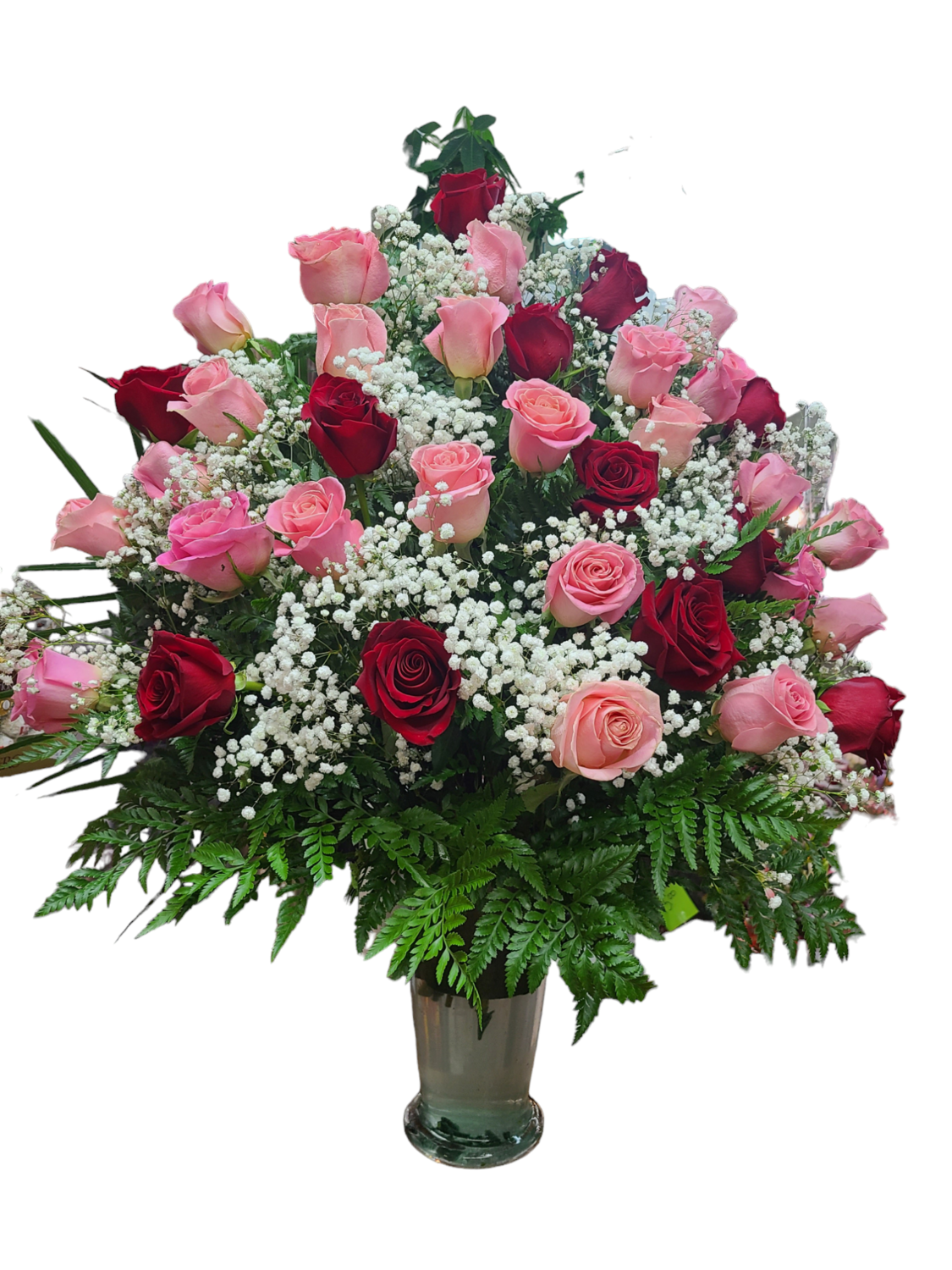 3 Dozen Roses Pink And Red Roses