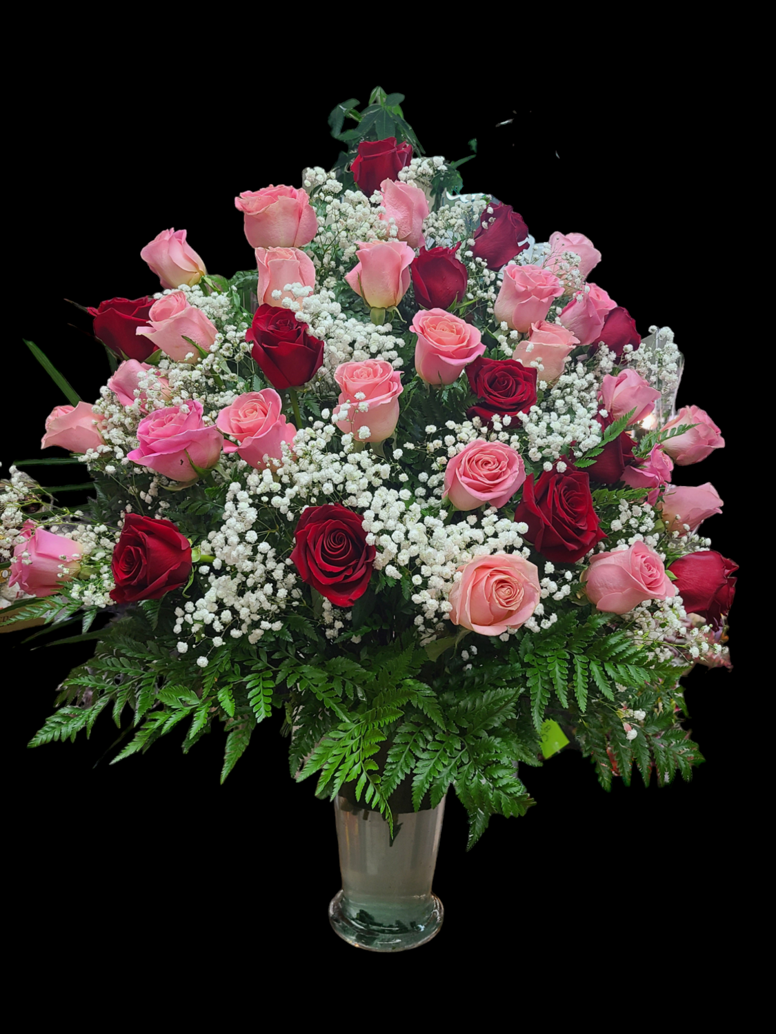 3 Dozen Roses Pink And Red Roses