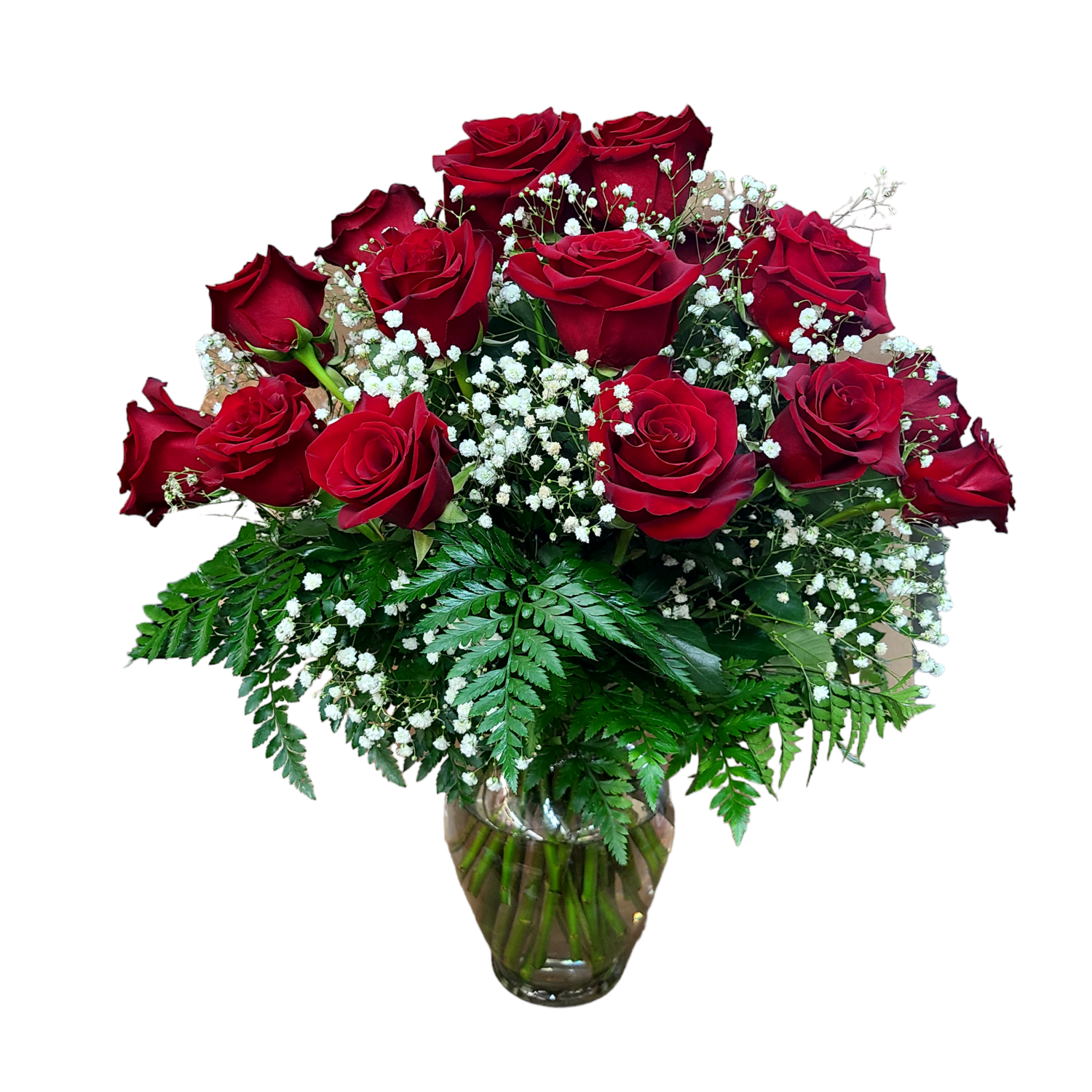 2 Dozen Roses In A Tall Vase