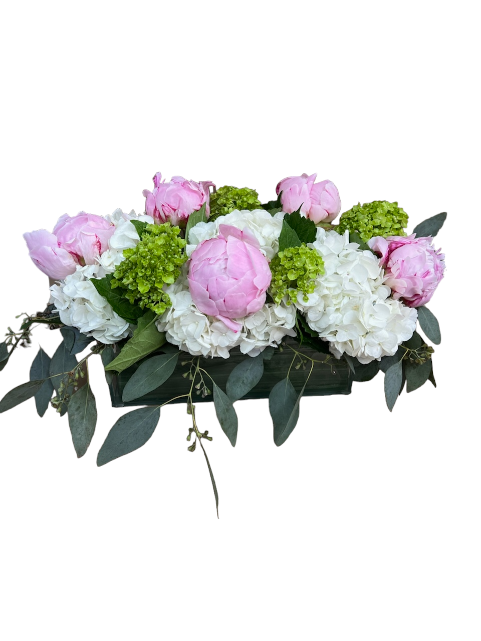Peony And Hydrangea Centerpiece