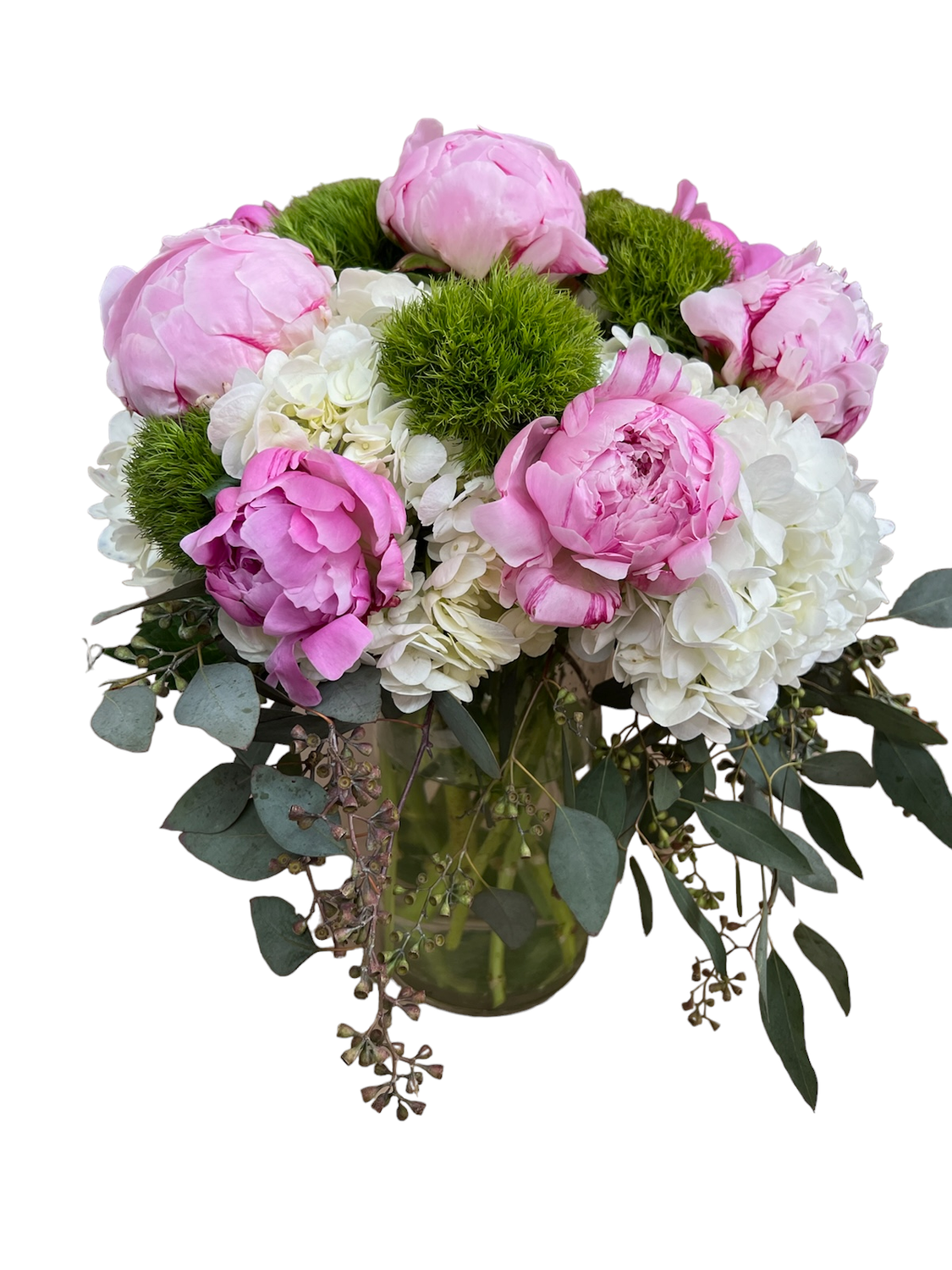 Tall Blush Pink Peony Arrangement 