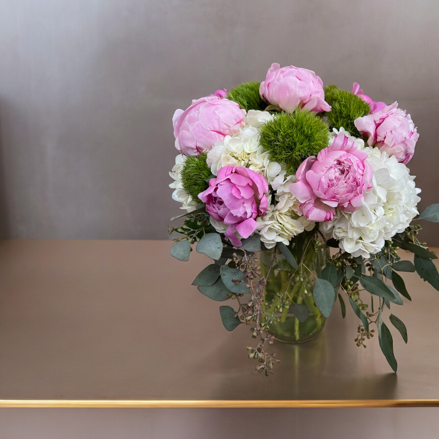 Tall Blush Pink Peony Arrangement 