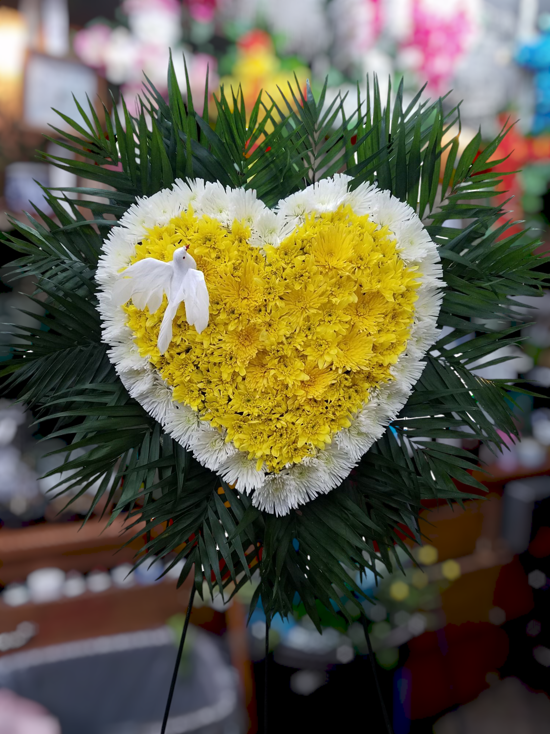 Yellow And White Heart