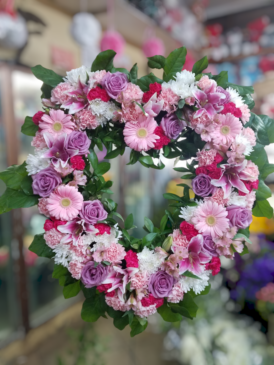 Open Heart in Mixed Shades of Pink